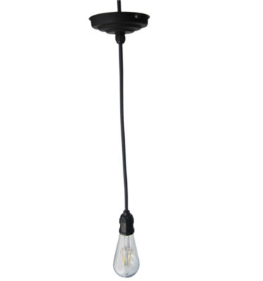 Luminaria tipo extensión negra vintage plafon negro