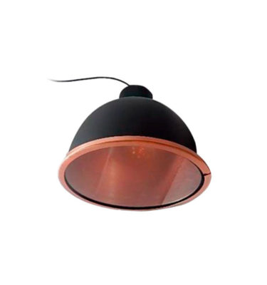LUMINARIA TIPO CAMPANA VINTAGE 36CM DIAMETRO BASE E27 (CON VIDRIO) PINTURA ELECTROSTATICA (COLOR PERSONLIZADO)